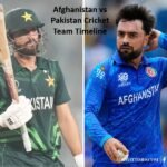 Afghanistan vs Pakistan Cricket Team Timeline